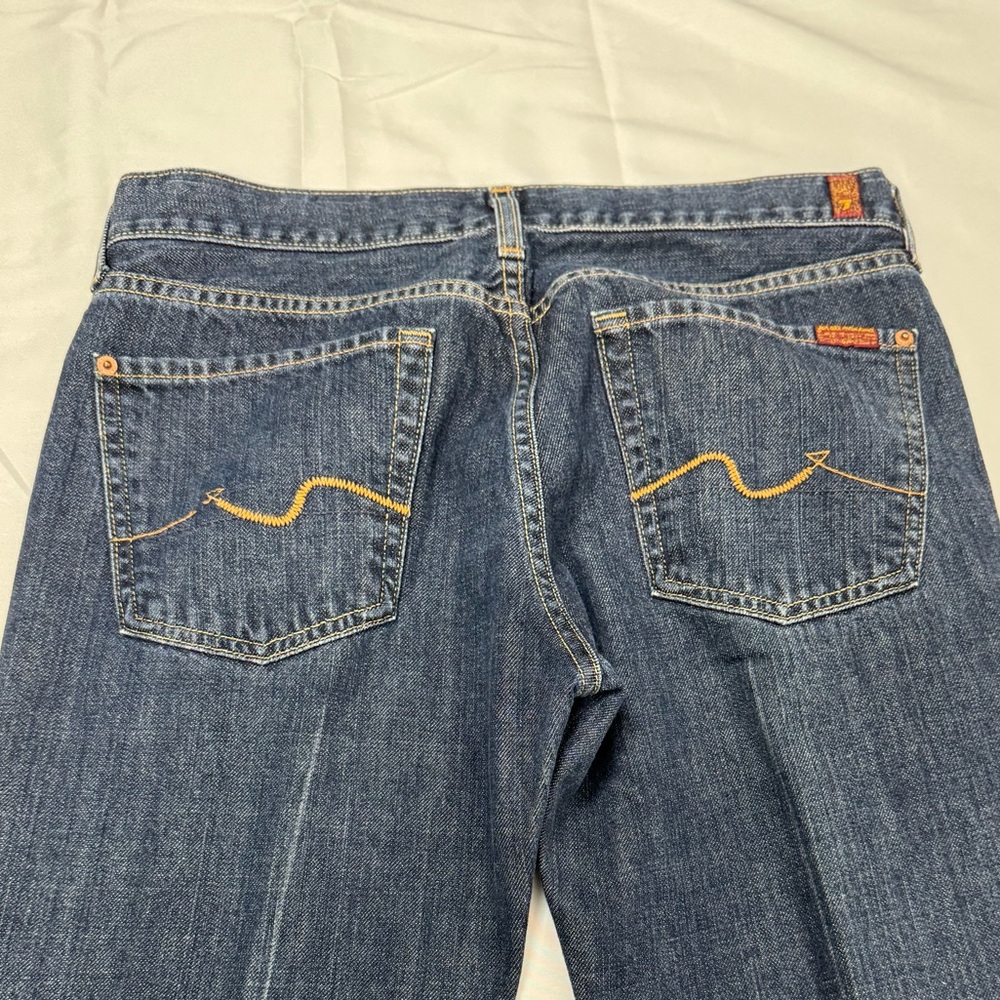 7 For All ManKind Flare Jeans Women’s Denim Low Rise Bootcut Seven Pocket 31 - Picture 3 of 6